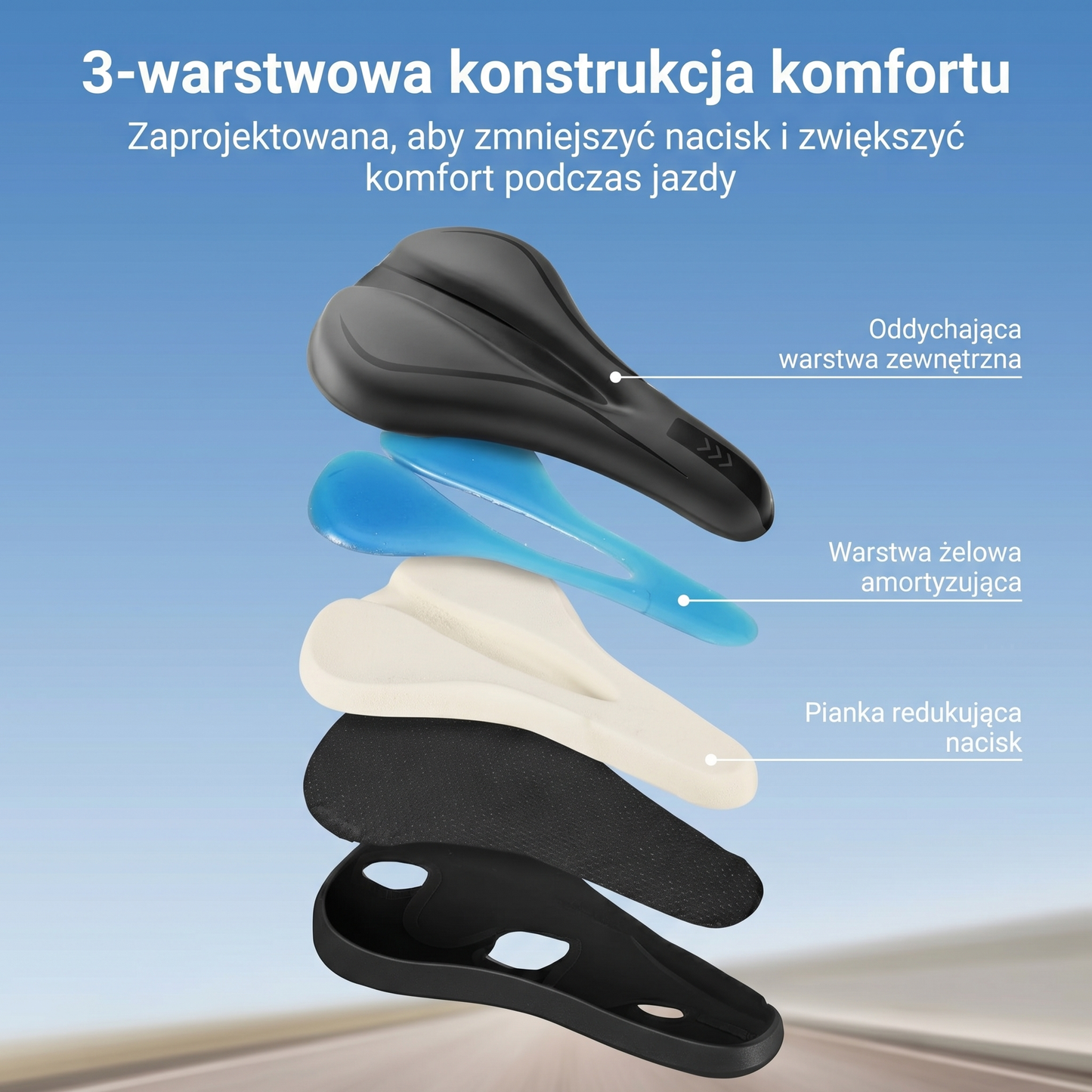 PowerRide™ Komfortowa Nakładka Pro
