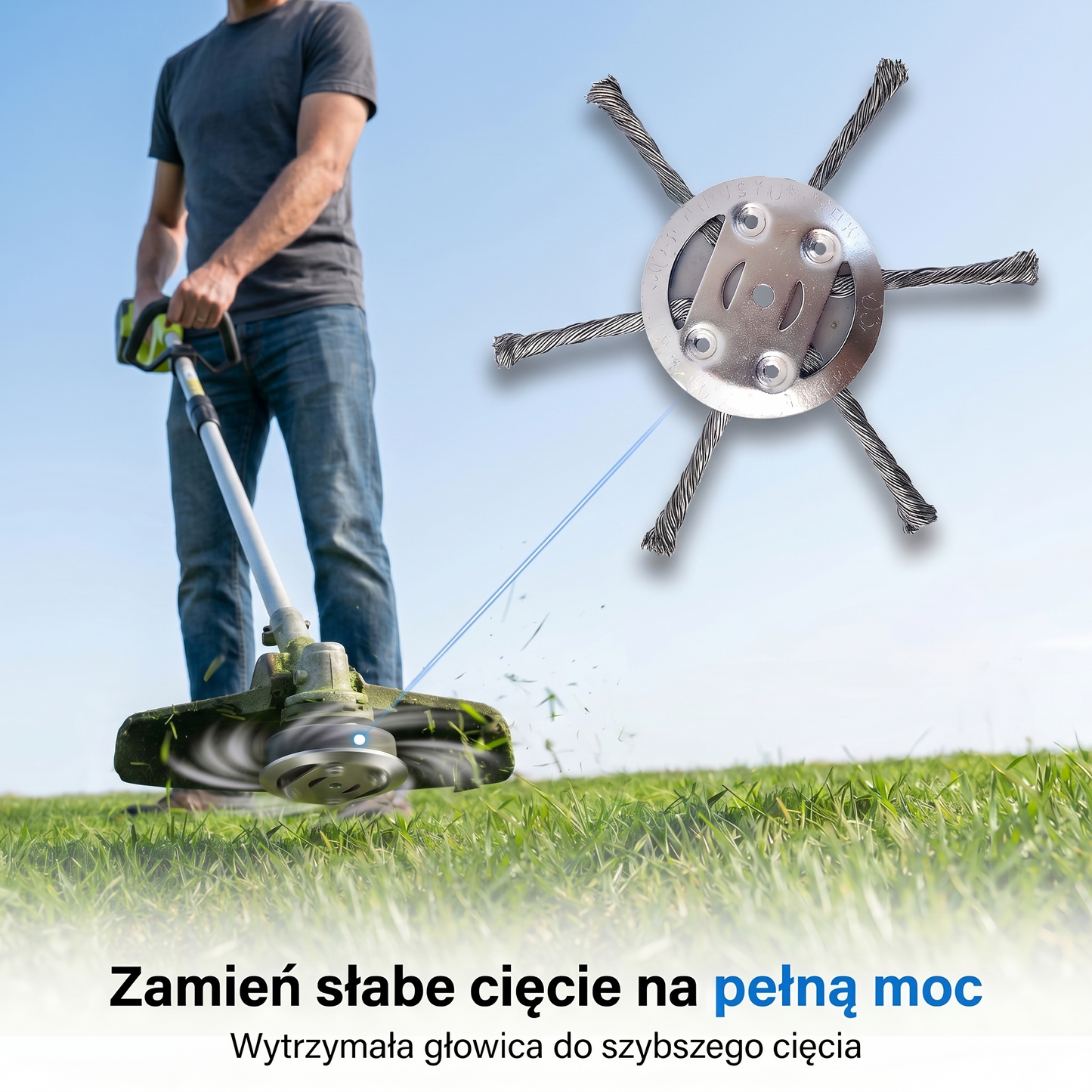 Głowica tnąca do podkaszarki 360°